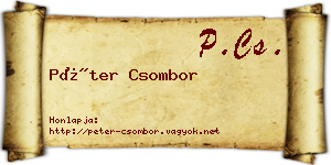Péter Csombor névjegykártya