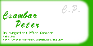 csombor peter business card